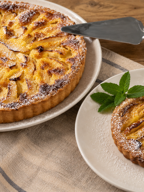 French Apple Tart Normandy Apple Tart Tarte aux Pommes Normande Tarte Normande